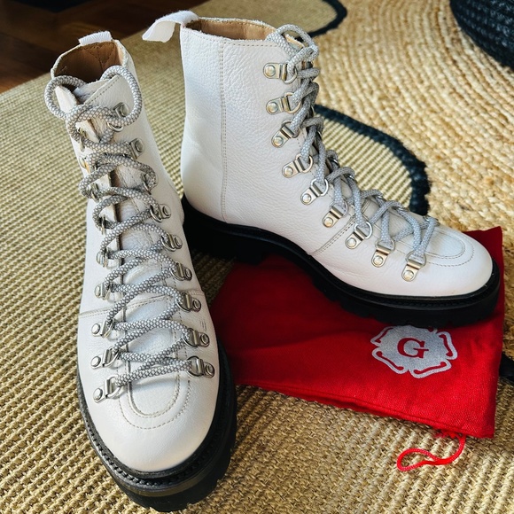 Grenson Leather Combat Boots - Picture 2 of 5